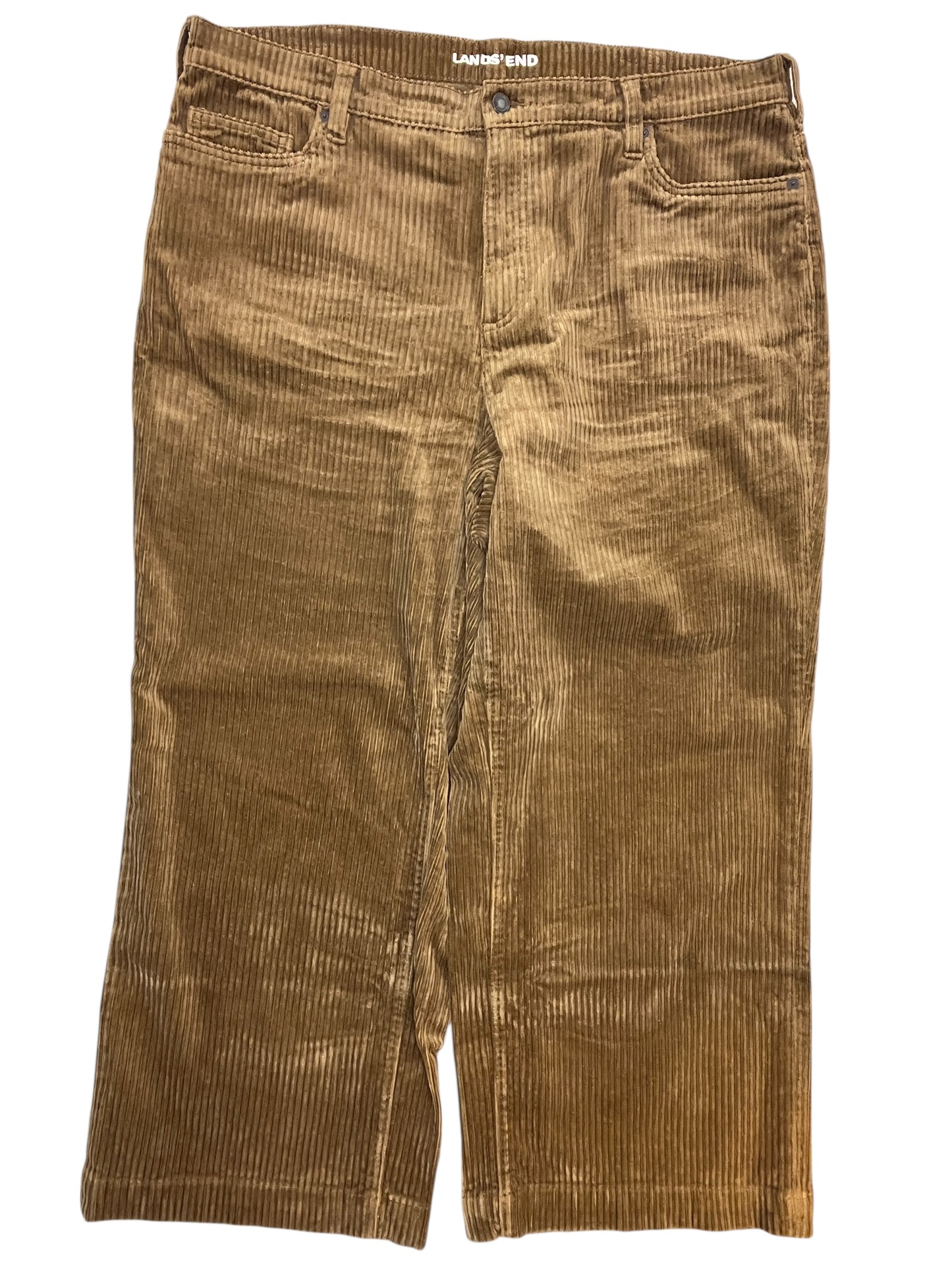 Pants Corduroy By Lands End In Tan, Size:2X