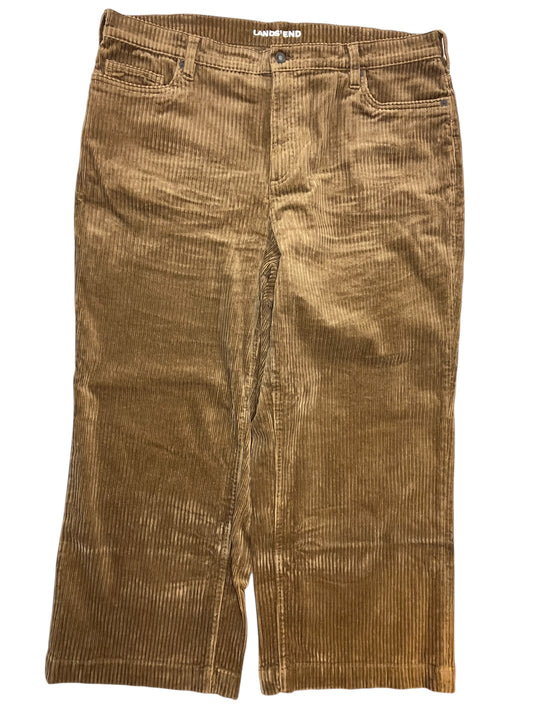 Pants Corduroy By Lands End In Tan, Size:2X