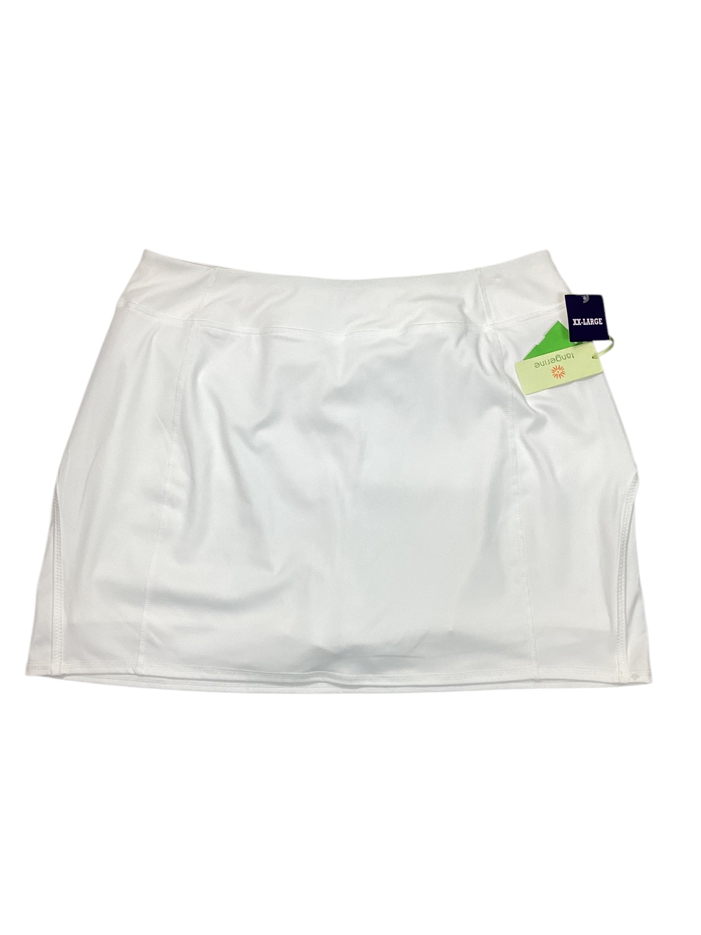 Athletic Skort By Tangerine In White, Size:Xxxl