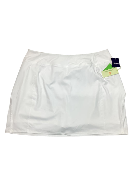 Athletic Skort By Tangerine In White, Size:Xxxl