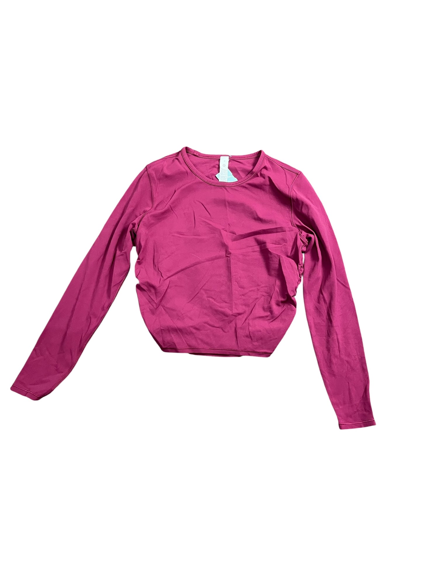 Athletic Top Ls Crewneck By Lululemon In Pink, Size:M