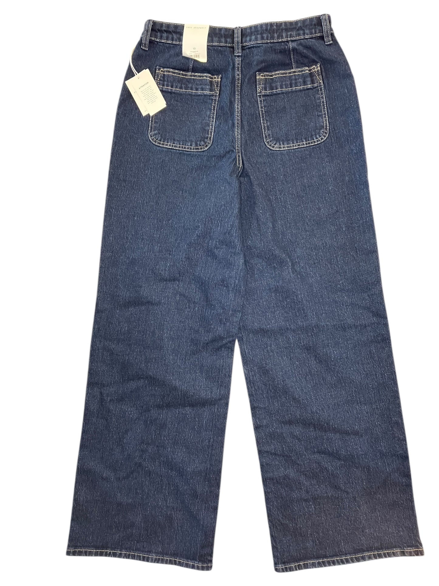 Jeans Wide Leg By Free Assembly In Blue Denim, Size:10