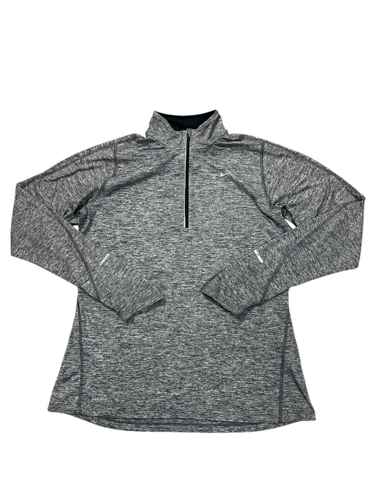 Athletic Top Ls Collar By Nike Apparel In Grey, Size:L