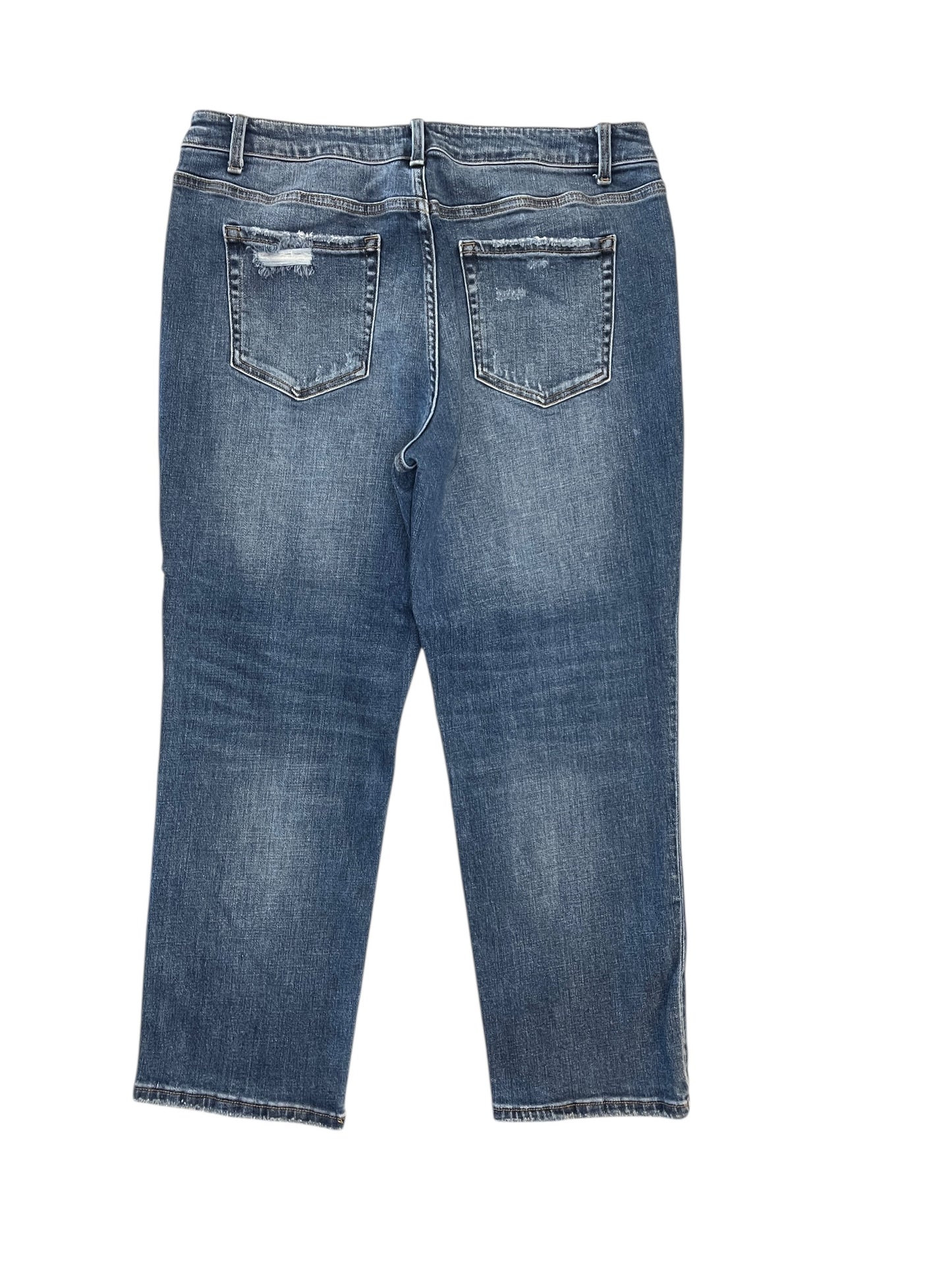 Jeans Boot Cut By Flying Monkey In Blue Denim, Size:14