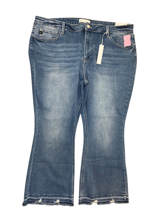 Jeans Boot Cut By Kancan In Blue Denim, Size:16