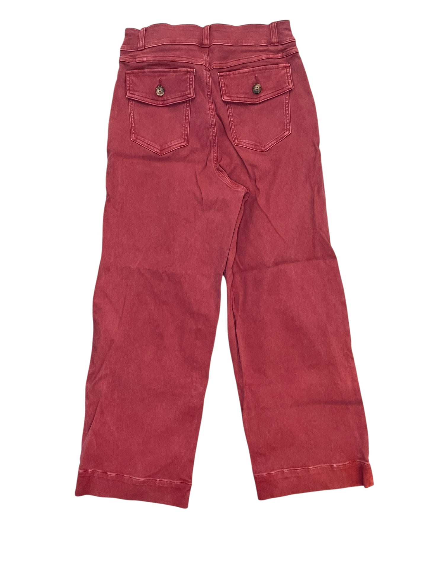 Pants Wide Leg By Spanx In Red Denim, Size:M