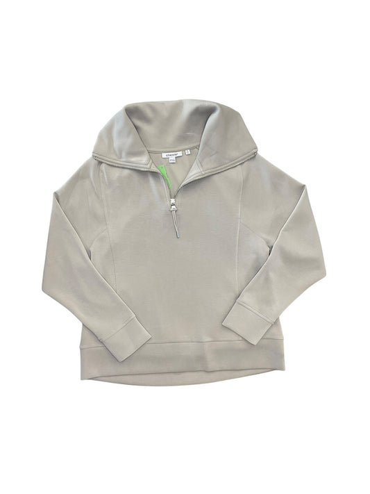 Sweatshirt Collar By Chicos In Grey, Size:S