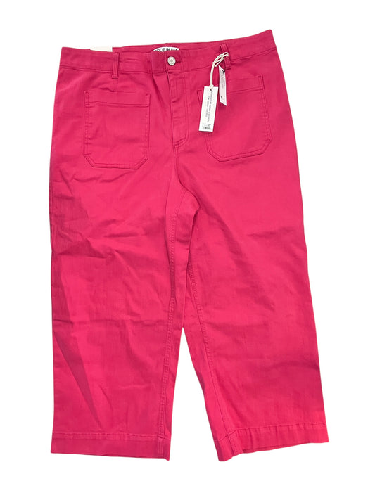 Jeans Wide Leg By Code Blue In Pink Denim, Size:16