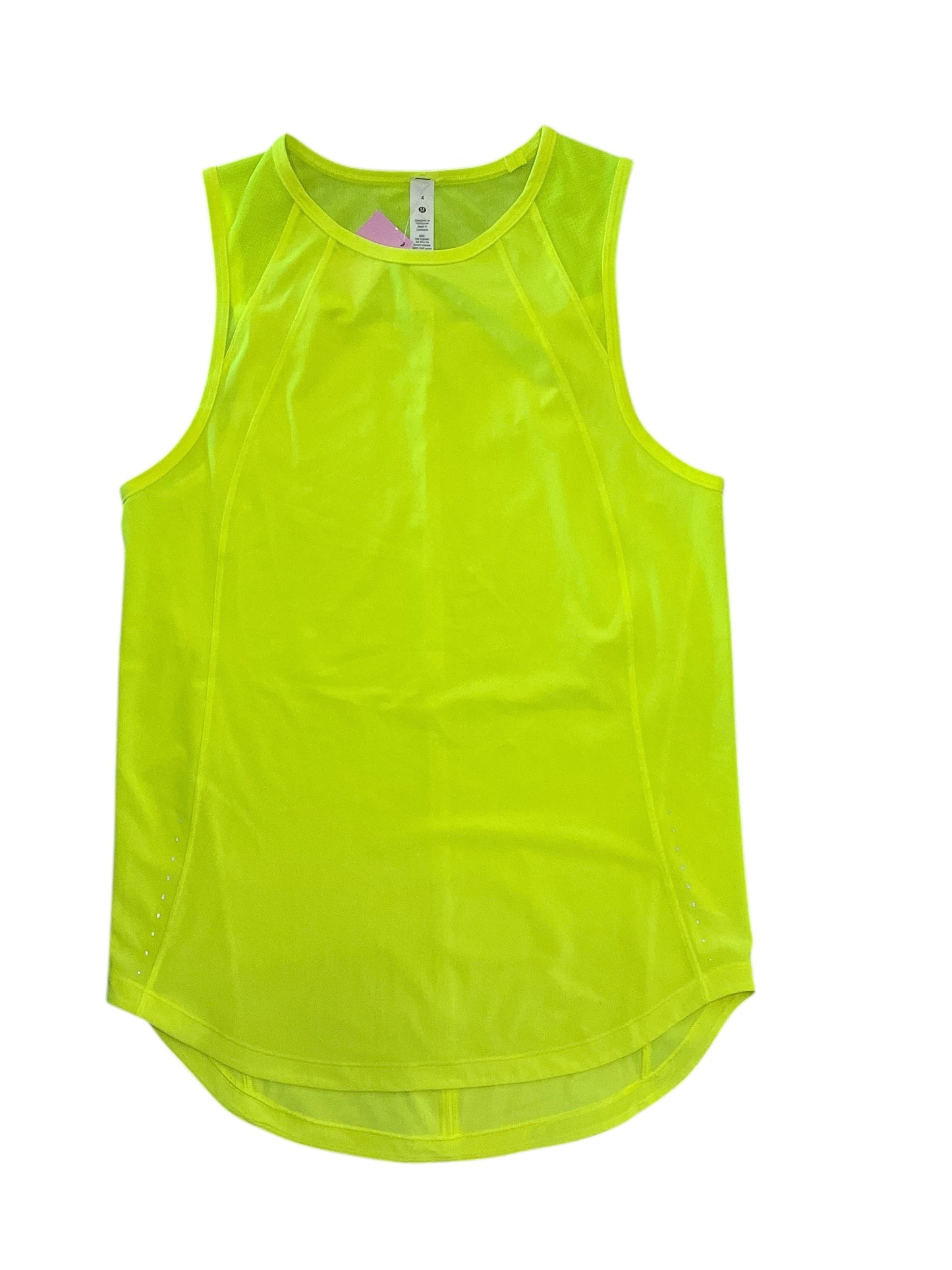 Athletic Tank Top By Lululemon In Yellow, Size:S