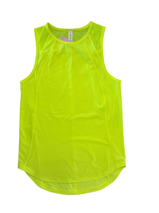 Athletic Tank Top By Lululemon In Yellow, Size:S
