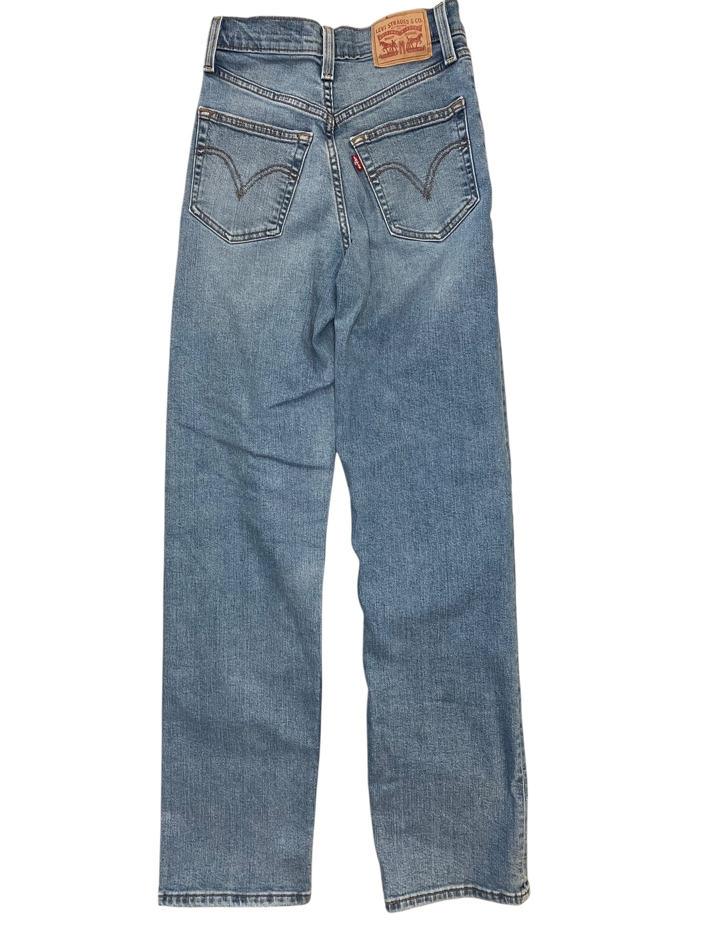 Jeans Straight By Levis In Blue Denim, Size:0