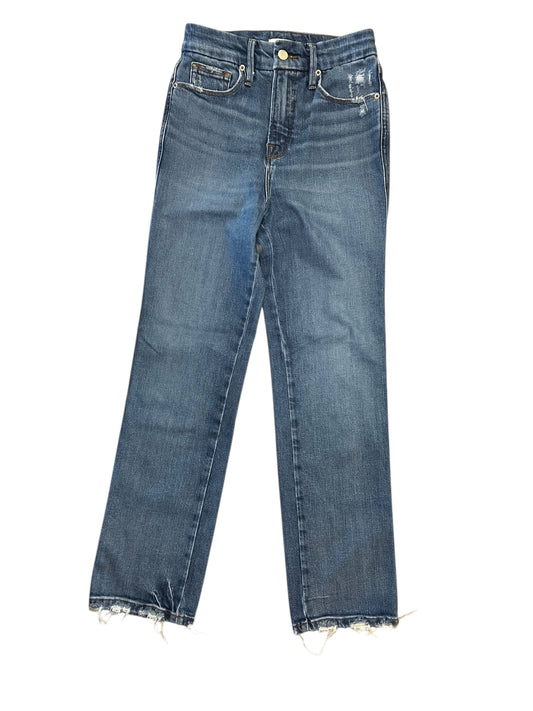 Jeans Straight By Good American In Blue Denim, Size:0