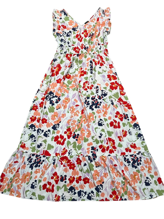 Dress Casual Maxi By Ann Taylor In Floral Print, Size:L