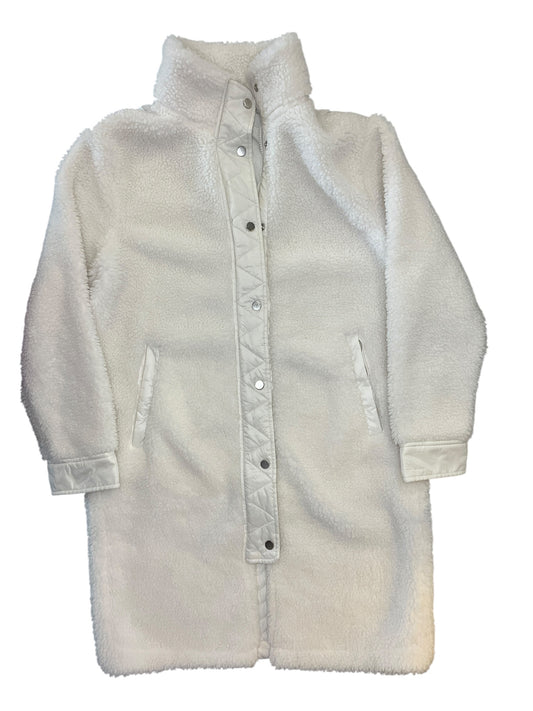 Coat Faux Fur & Sherpa By Athleta In White, Size:S
