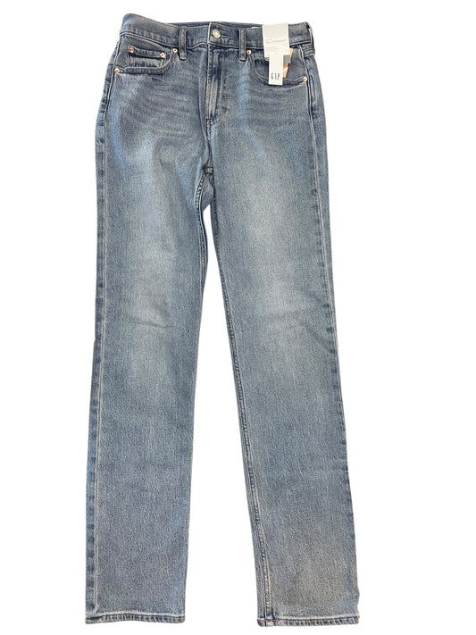 Jeans Straight By Gap In Blue Denim, Size:8