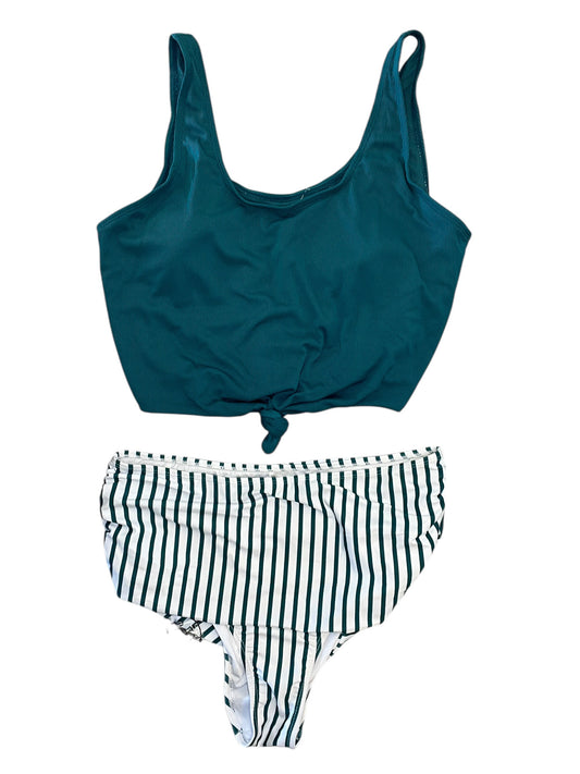 Swimsuit 2Pc By Clothes Mentor In Teal, Size:Xl
