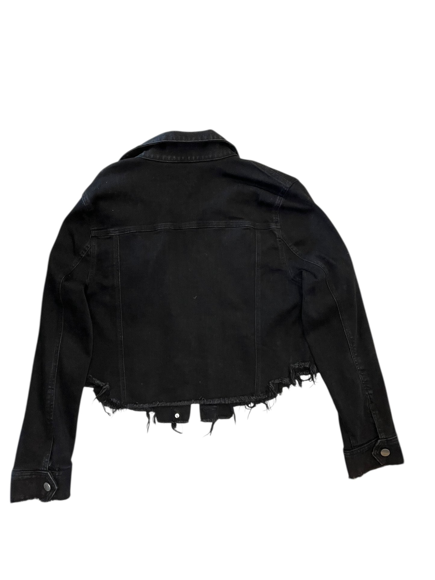 Jacket Denim By Black Label In Black Denim, Size:L
