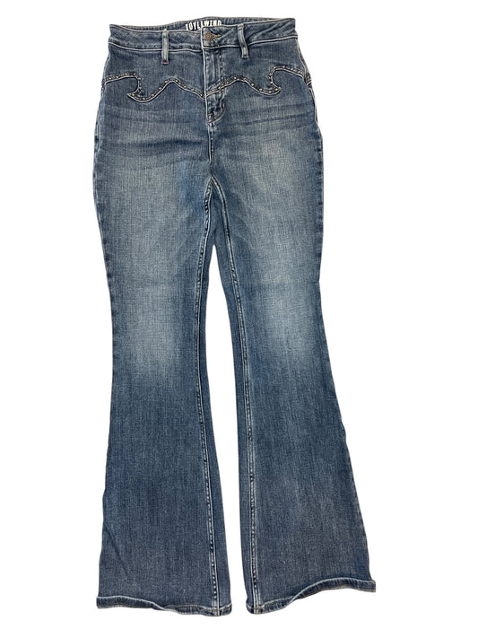 Jeans Flared By   Clothes Mentor In Blue Denim, Size:10
