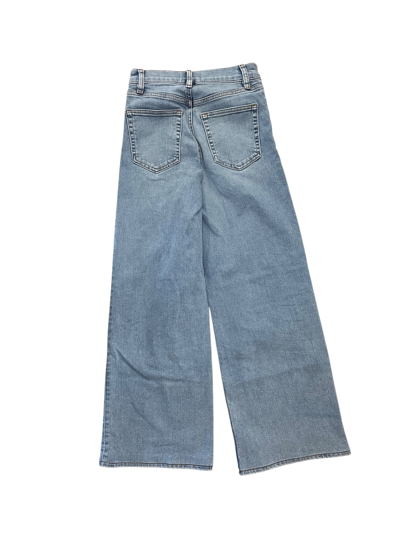 Jeans Wide Leg By Frame In Blue Denim, Size:0