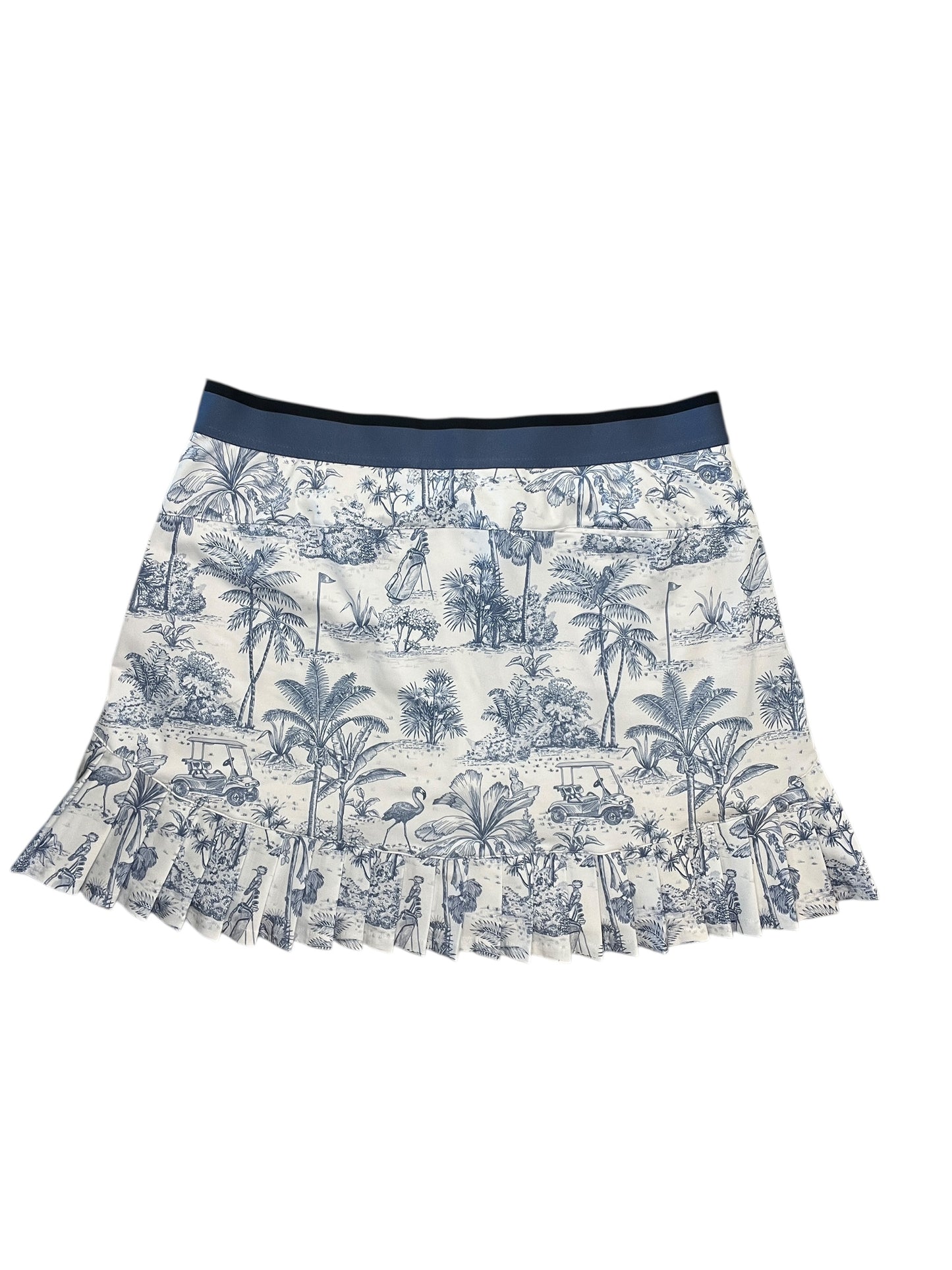 Skirt Mini & Short By Lady Hagen In Blue & White, Size:Xl