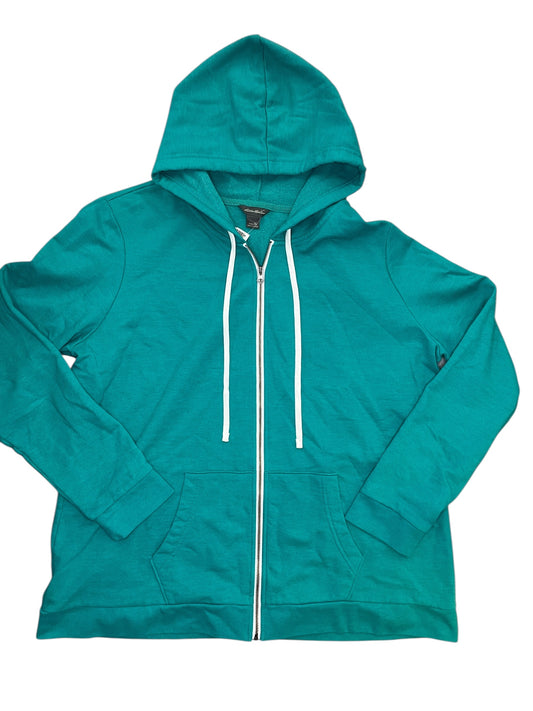 Jacket Fleece By Eddie Bauer In Teal, Size:Xl