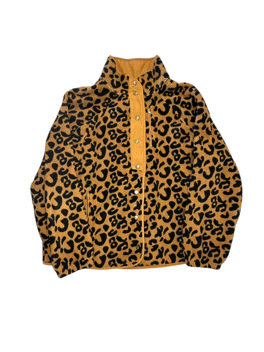 Jacket Faux Fur & Sherpa By Easel In Leopard Print, Size:L