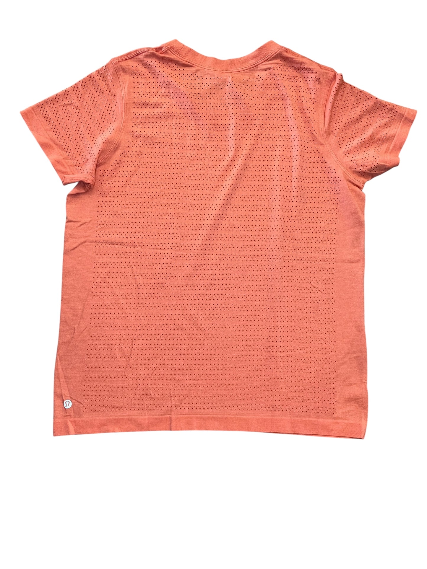 Athletic Top Ss By Lululemon In Pink, Size:L