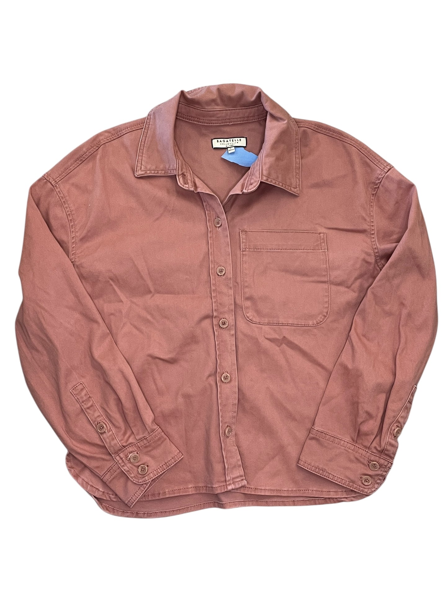 Jacket Denim By Bagatelle In Pink Denim, Size:L