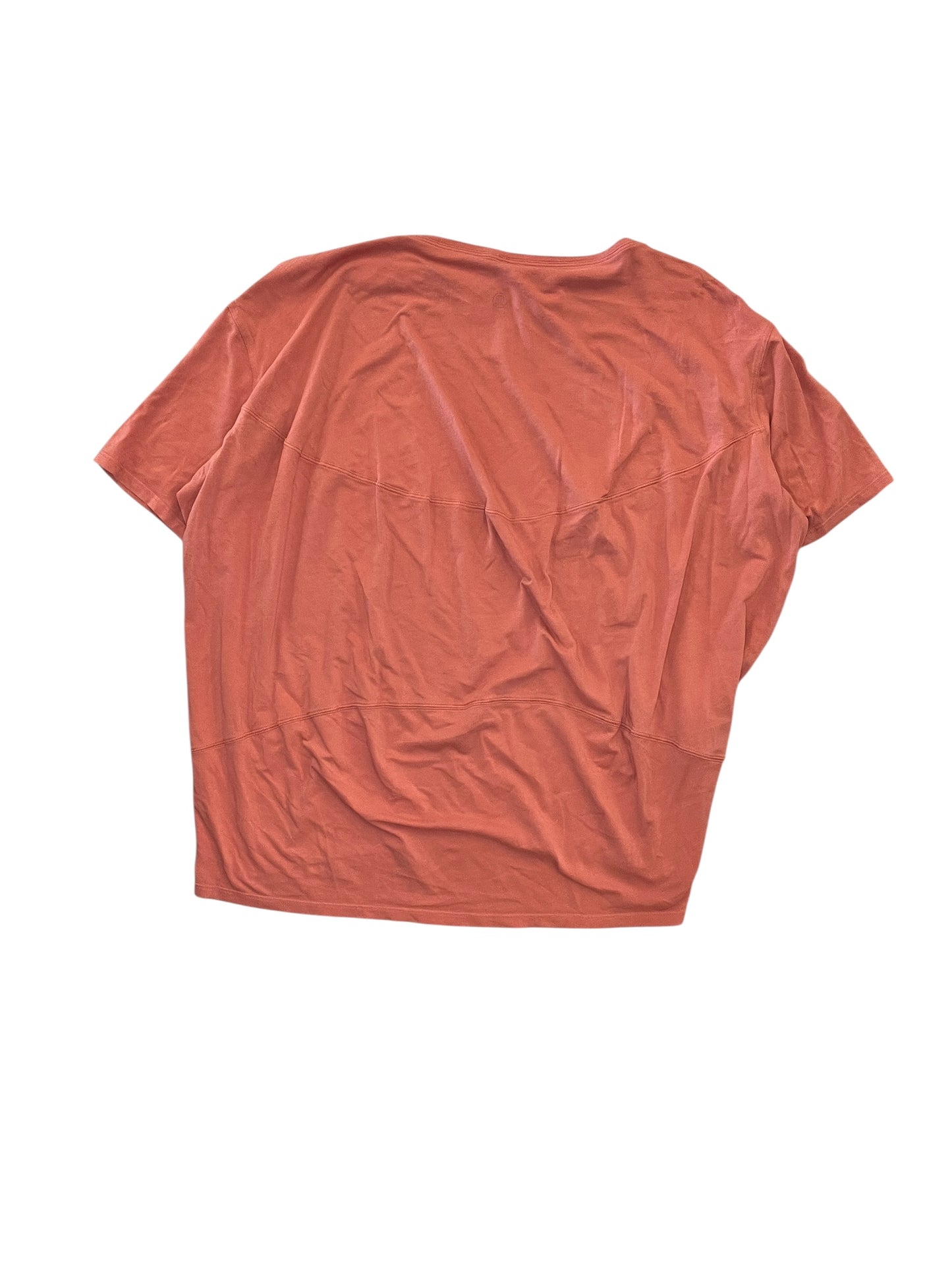 Athletic Top Ss By Lululemon In Orange, Size:L