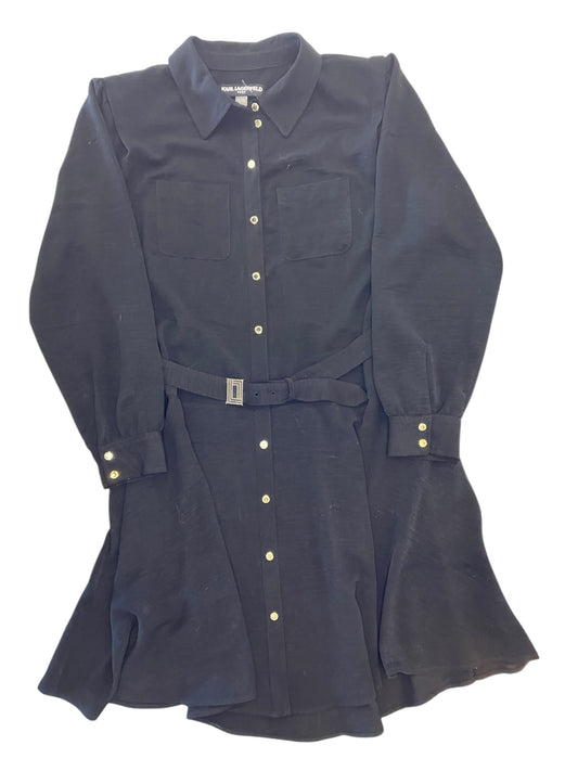 Dress Designer By Karl Lagerfeld In Black, Size:Xl