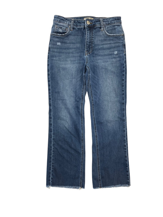 Jeans Flared By Kut In Blue Denim, Size:4