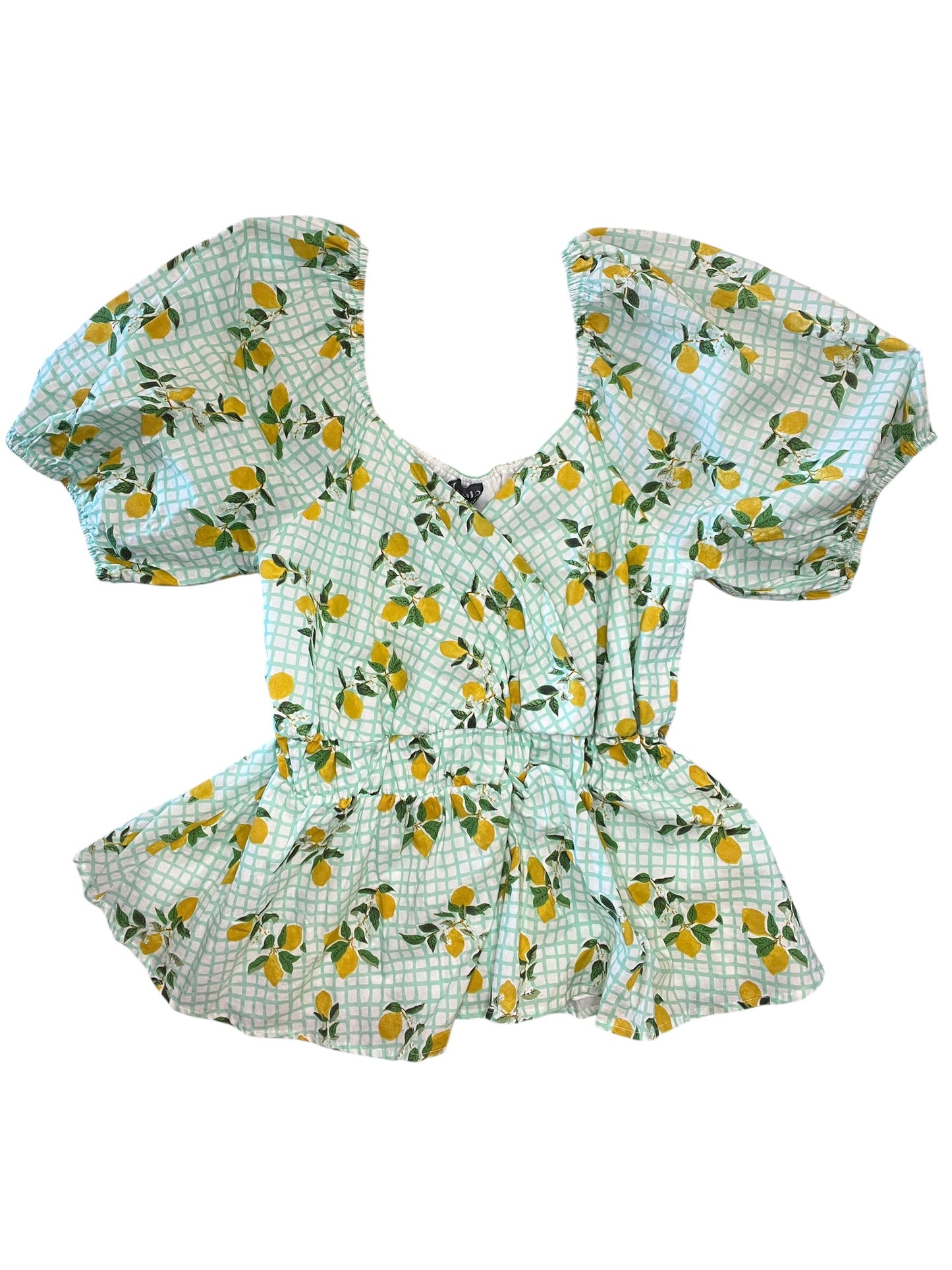 Blouse Ss By Arula In Teal, Size:2X