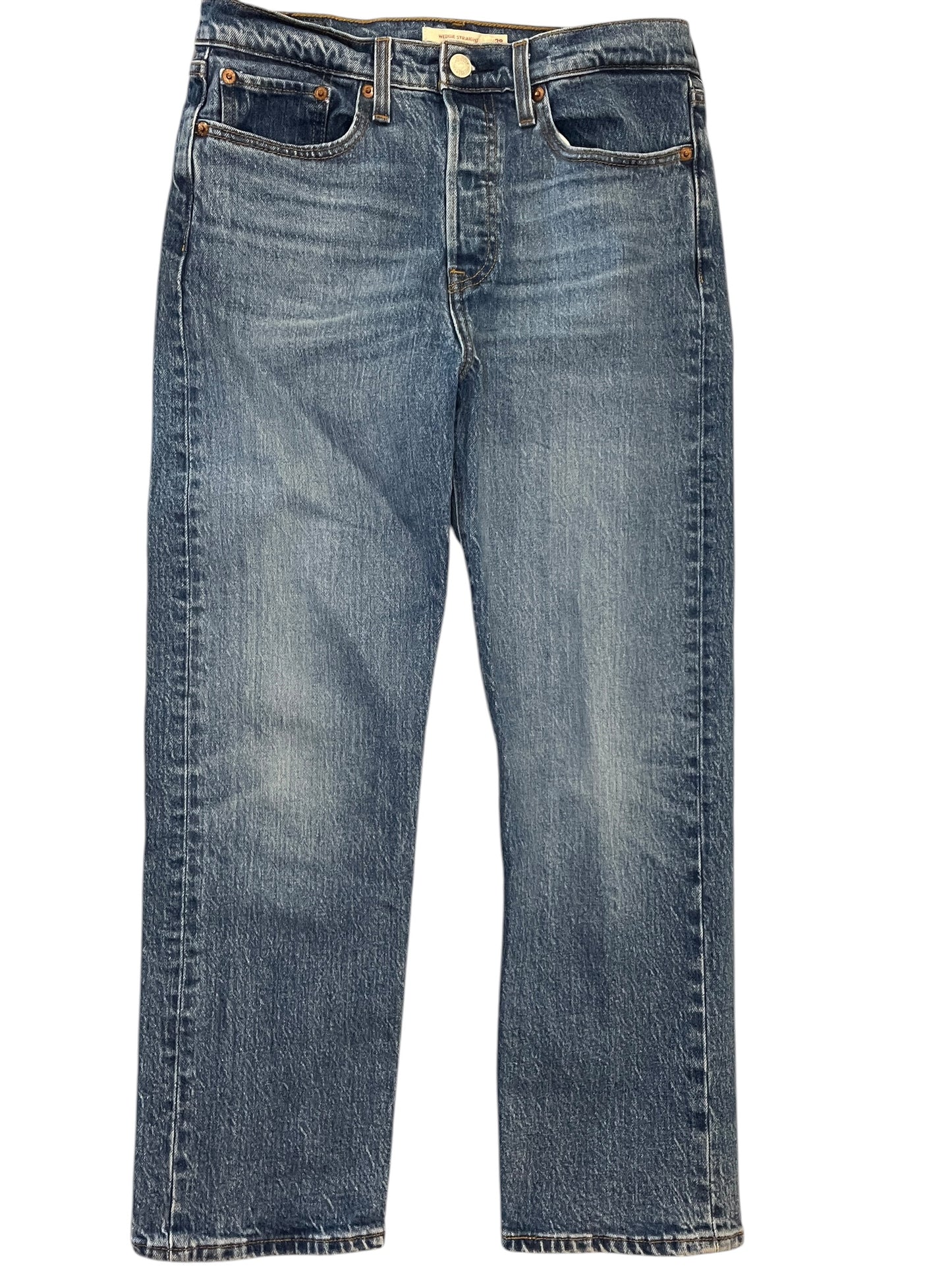Jeans Straight By Levis In Blue Denim, Size:6