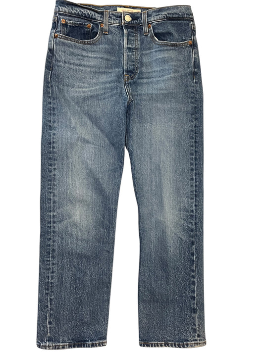 Jeans Straight By Levis In Blue Denim, Size:6