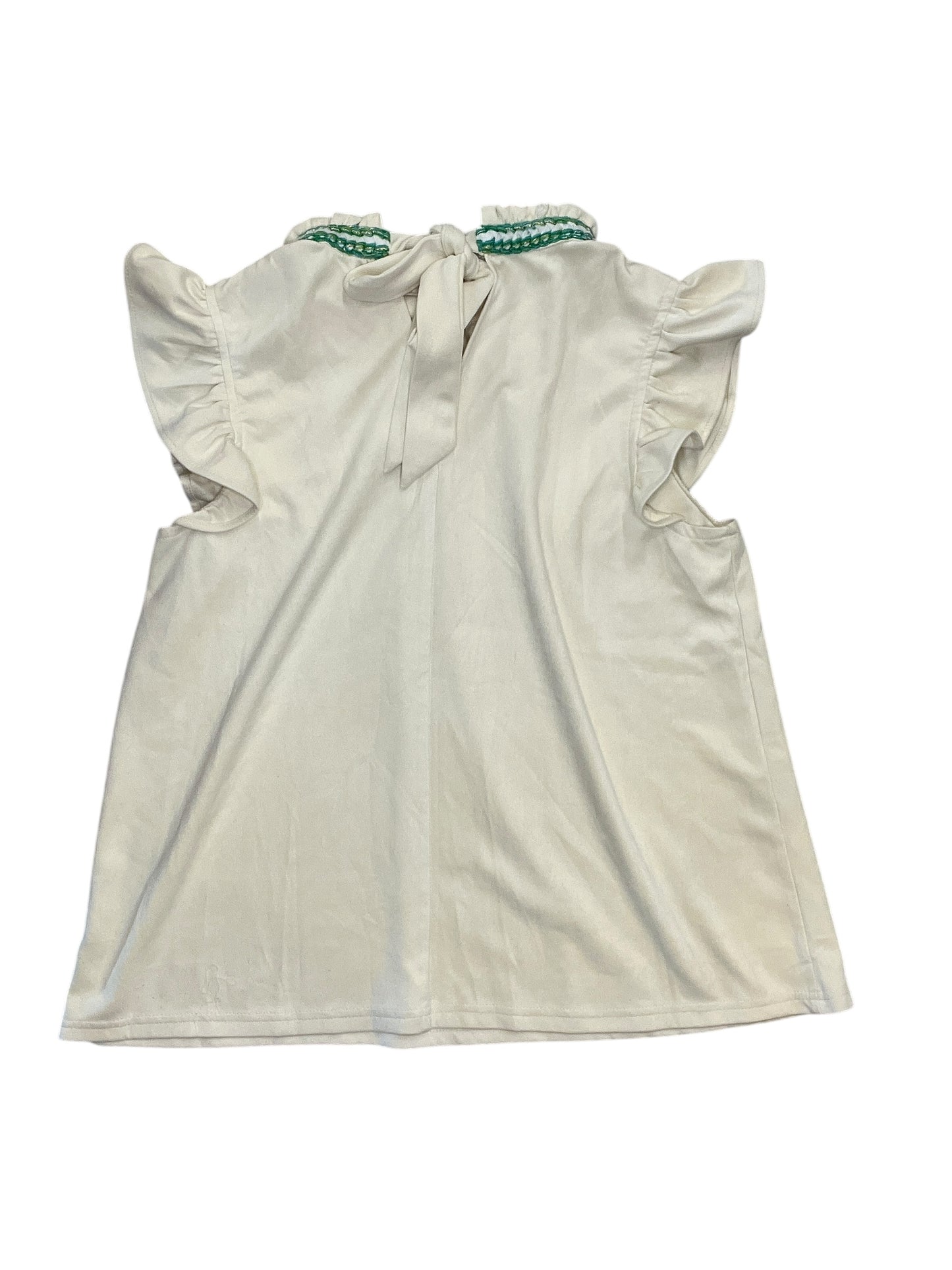 Top Sleeveless By Voy In Cream, Size:M