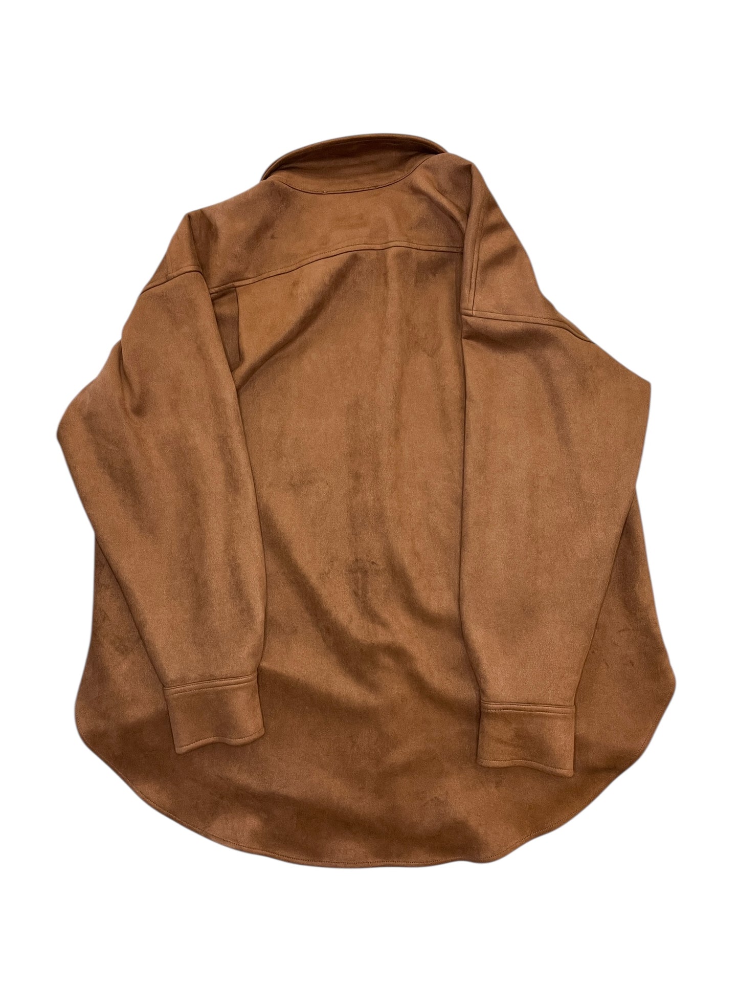 Jacket Shirt By Loft In Brown, Size:Xl