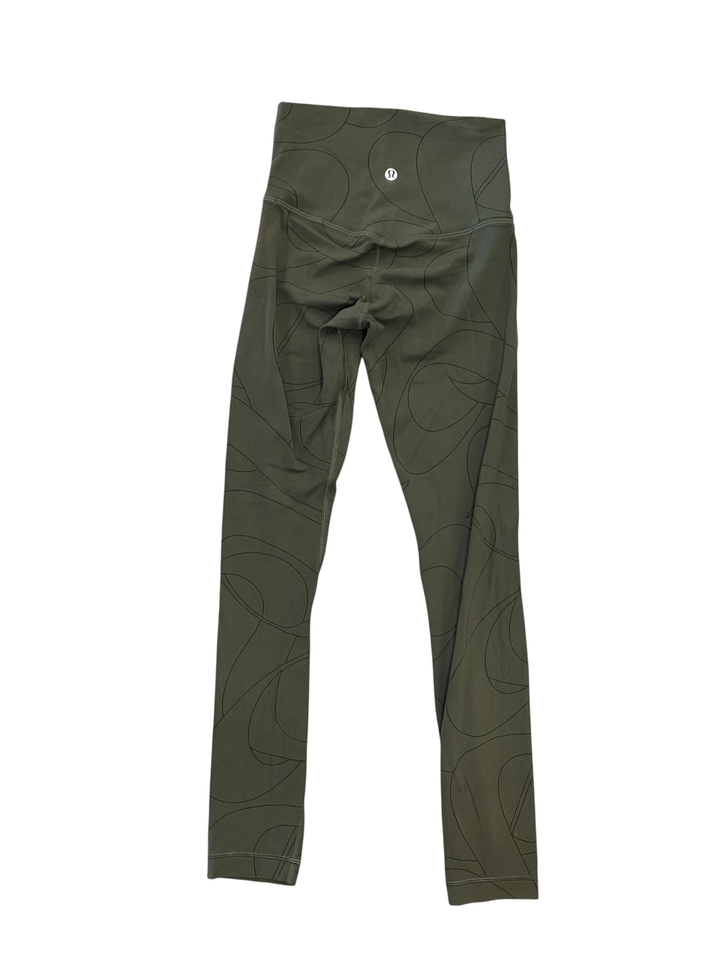 Athletic Leggings By Lululemon In Green, Size:Xs
