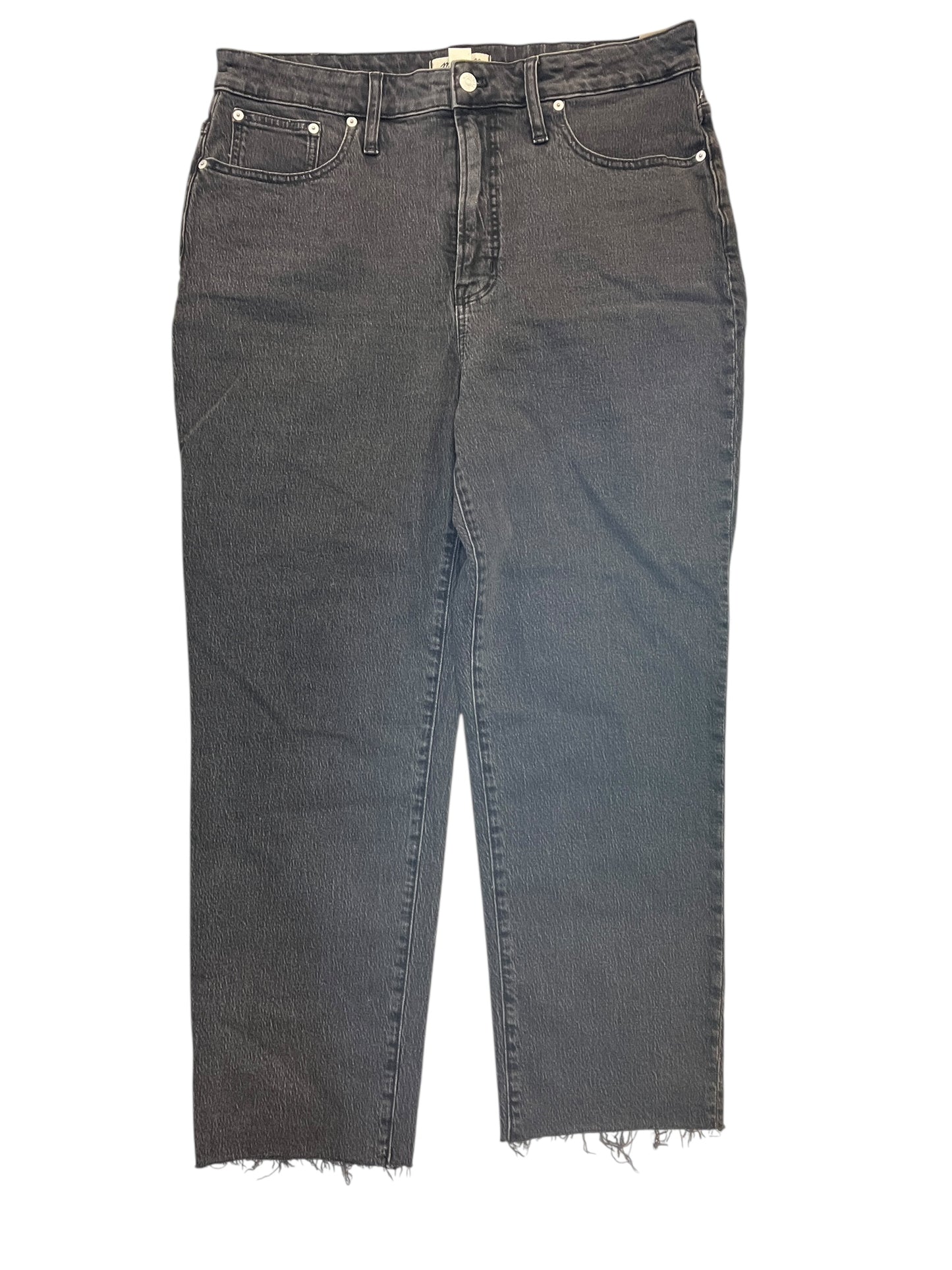Jeans Straight By Madewell In Black Denim, Size:14