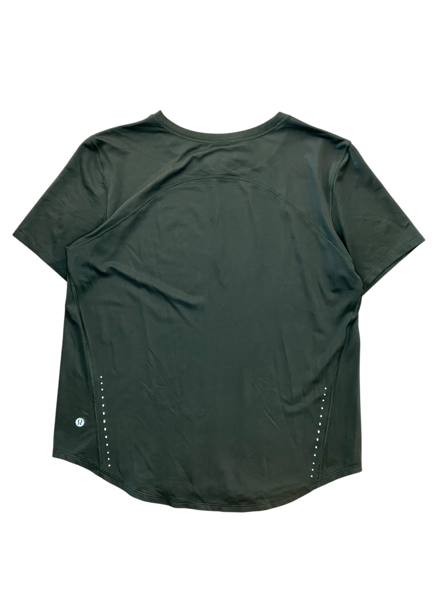 Athletic Top Ss By Lululemon In Green, Size:M
