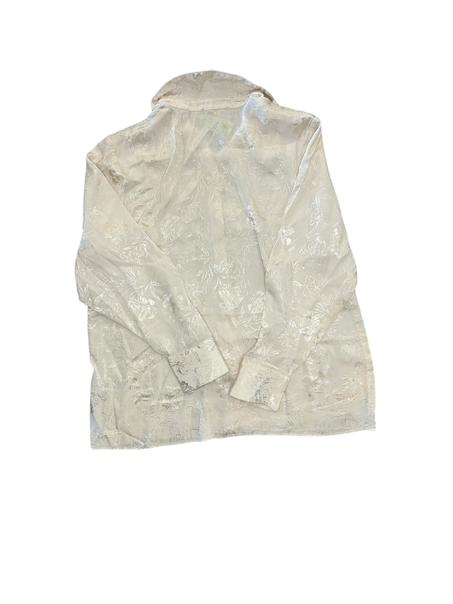 Blouse Ls By T Tahari In Cream, Size:L