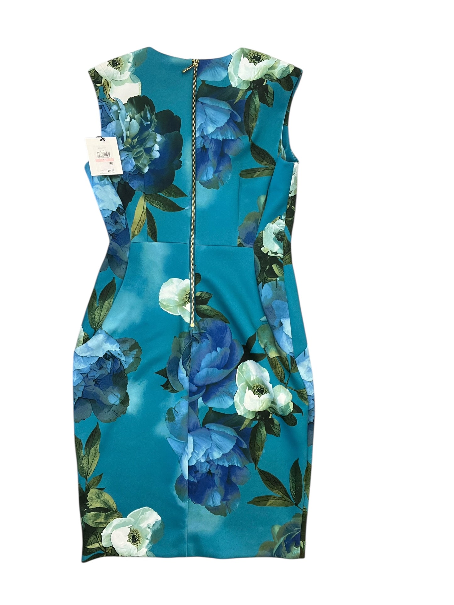 Dress Work By Calvin Klein In Teal, Size:M
