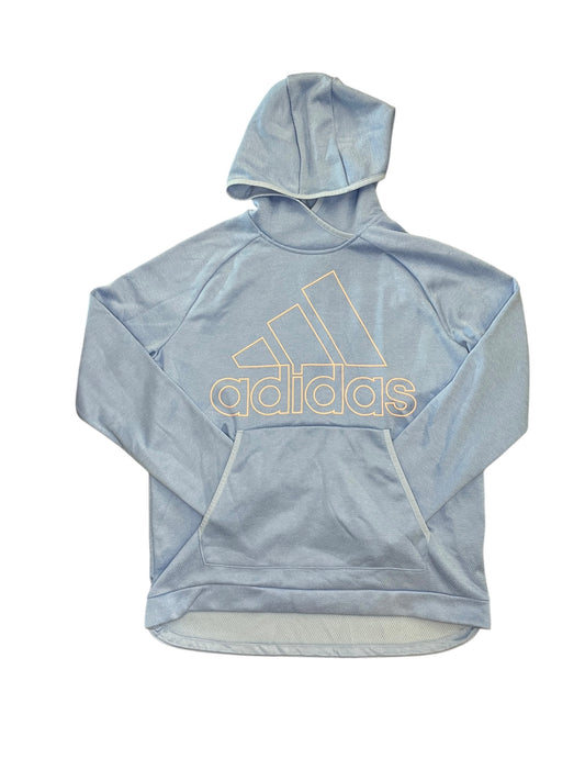 Athletic Top Ls Hoodie By Adidas In Blue, Size:L