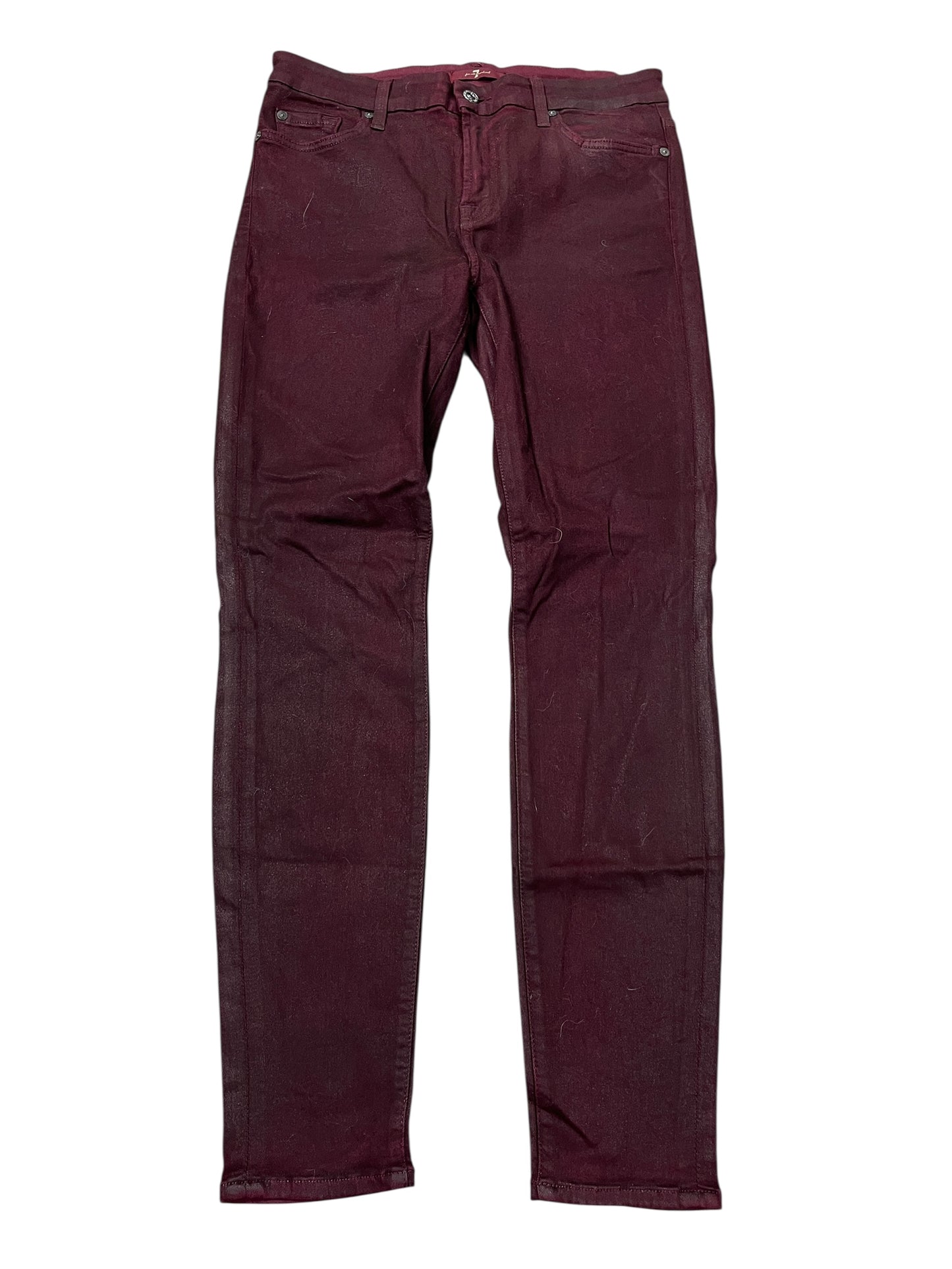 Jeans Skinny By 7 For All Mankind In Red Denim, Size:10