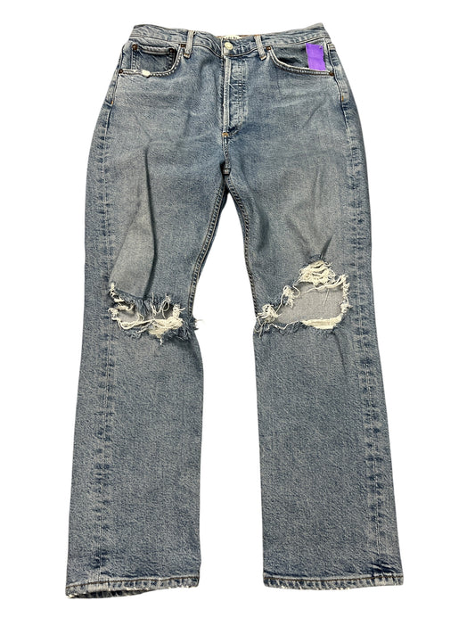 Jeans Straight By Agolde In Blue Denim, Size:8