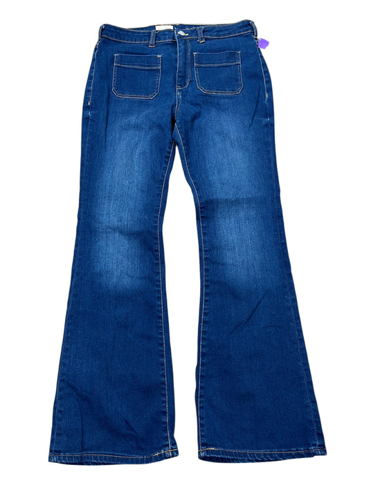 Jeans Flared By Pilcro In Blue Denim, Size:10