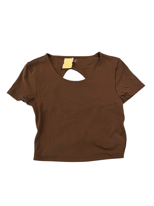 Athletic Top Ss By Aerie In Brown, Size:S