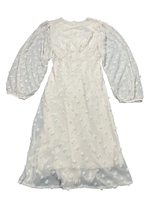 Dress Casual Midi By CHICWISH In Ivory, Size:S