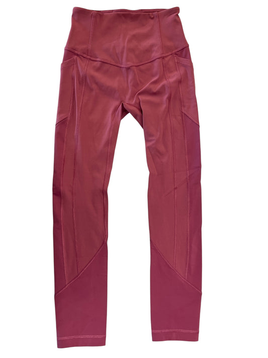 Athletic Leggings By Lululemon In Pink, Size:Xs