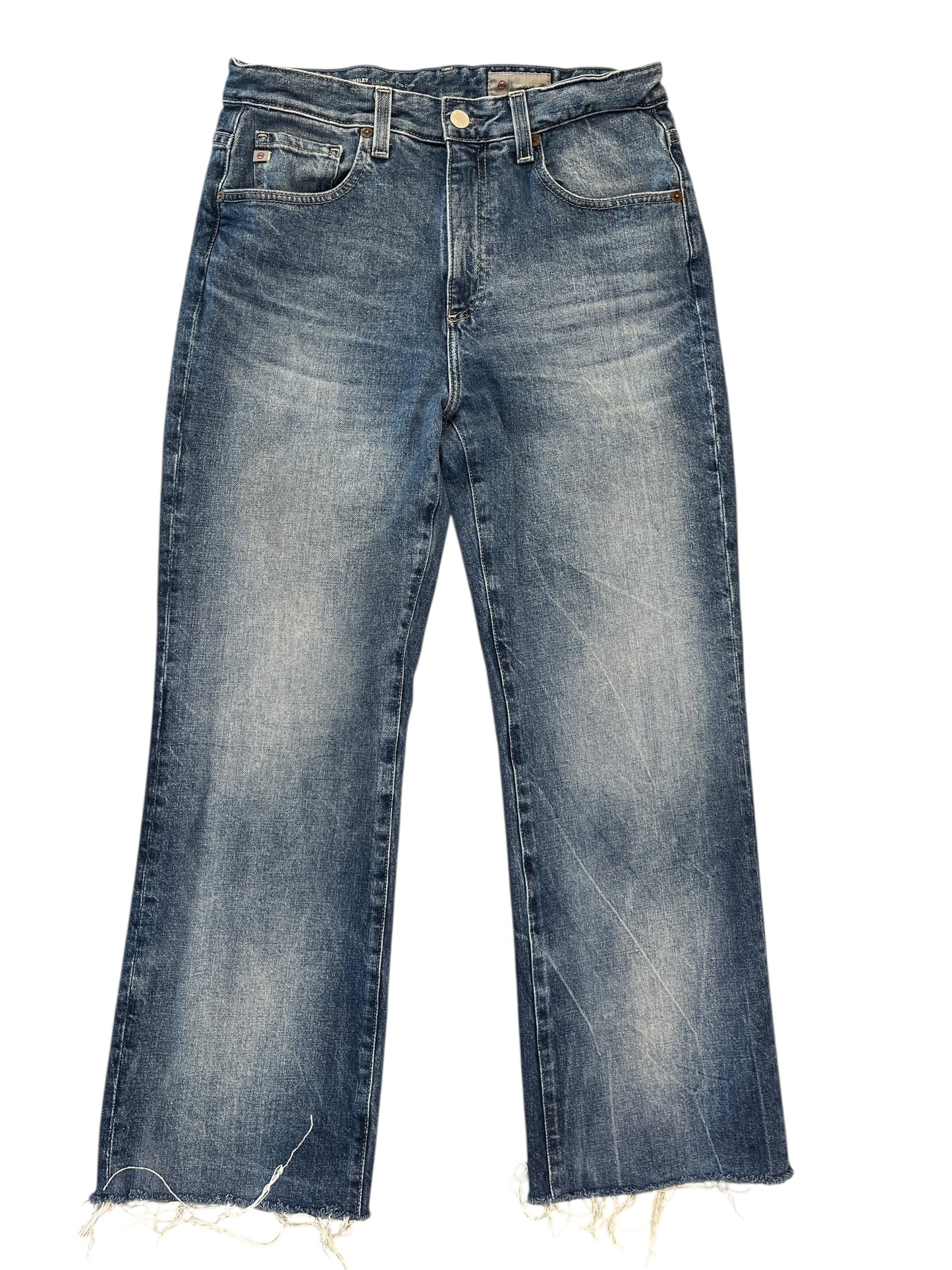 Jeans Cropped By Ag Jeans In Blue Denim, Size:8
