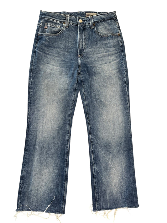 Jeans Cropped By Ag Jeans In Blue Denim, Size:8